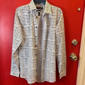 JF J.Ferrar Men's Checkered Shirt Jacket